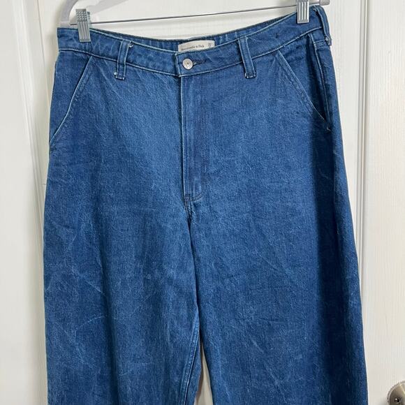 Abercrombie & Fitch Mid Rise Curve Love Wide Leg Jeans Women's Size 30 / 10R - Picture 8 of 8